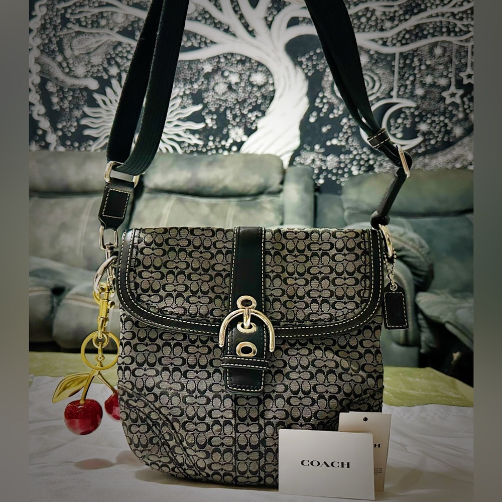 Vintage Coach soho shoulder bag Black and Gray Women's Bag - Picture 5 of 9